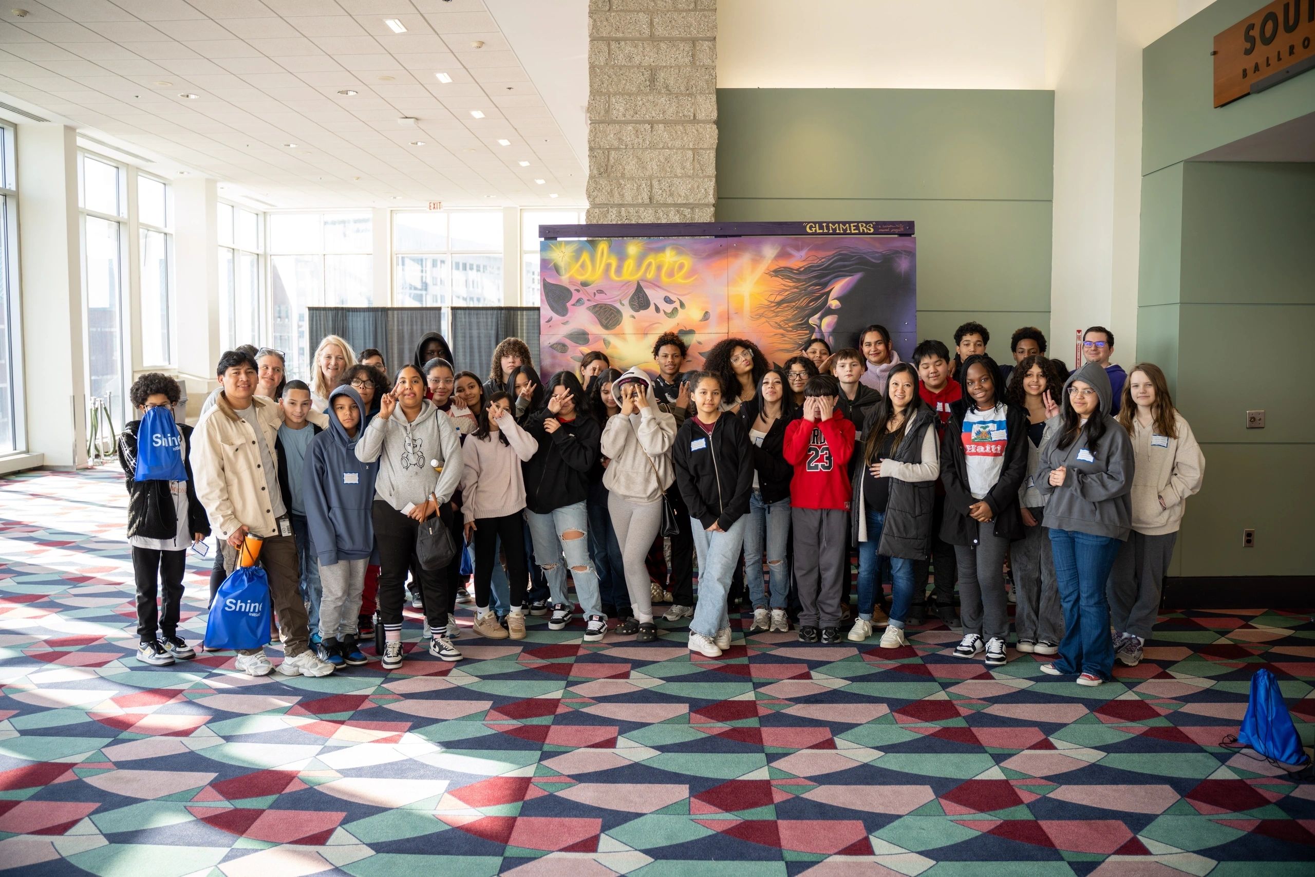 Some of the more than 250 students who participated in Shine's Mindmatters Youth Summit at the DCU Center on March 13