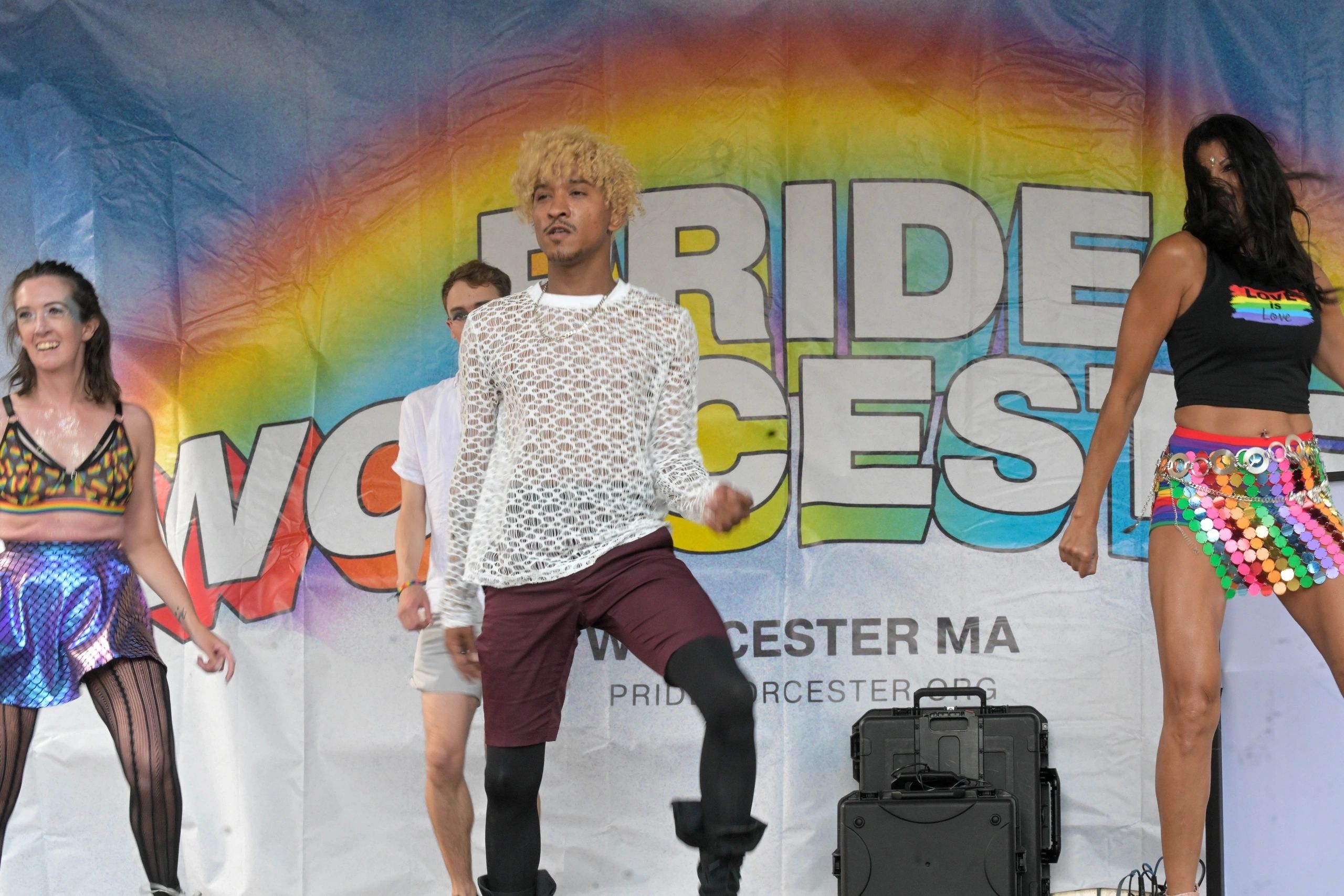 Several acts entertained the crowd before the rains hit (photo by Sam Bishop)