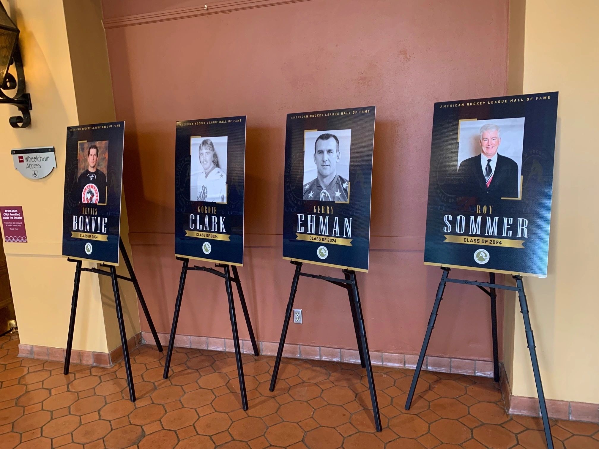 During his acceptance speech Monday Sommer choked up several times, including when he referred to longtime Worcester hockey presence Eric Lindquist, who died unexpectedly in 2022 (photo by Bill Ballou)