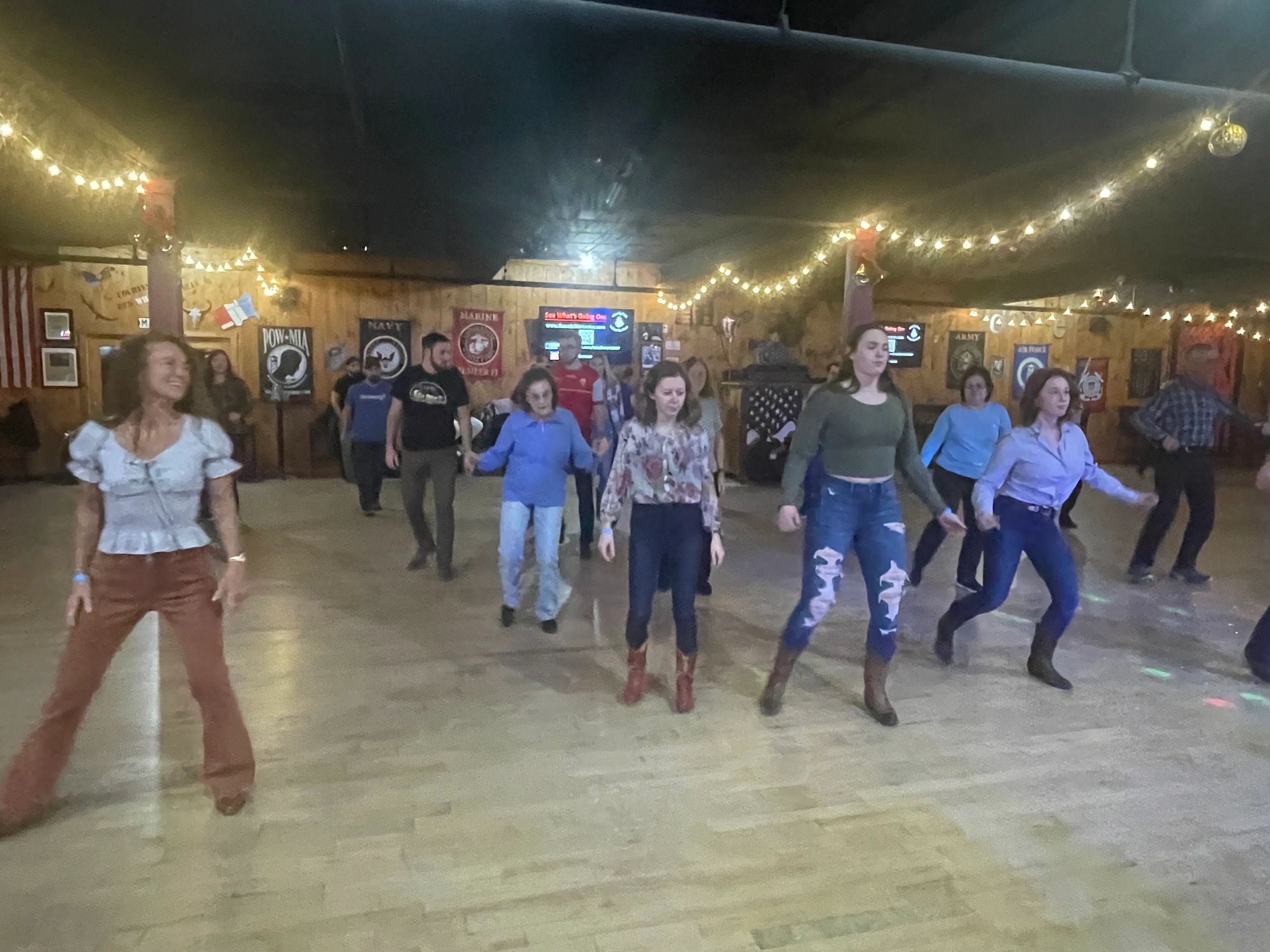 Country line dancing takes place four nights a week at Rascals (photo by Bill Doyle)