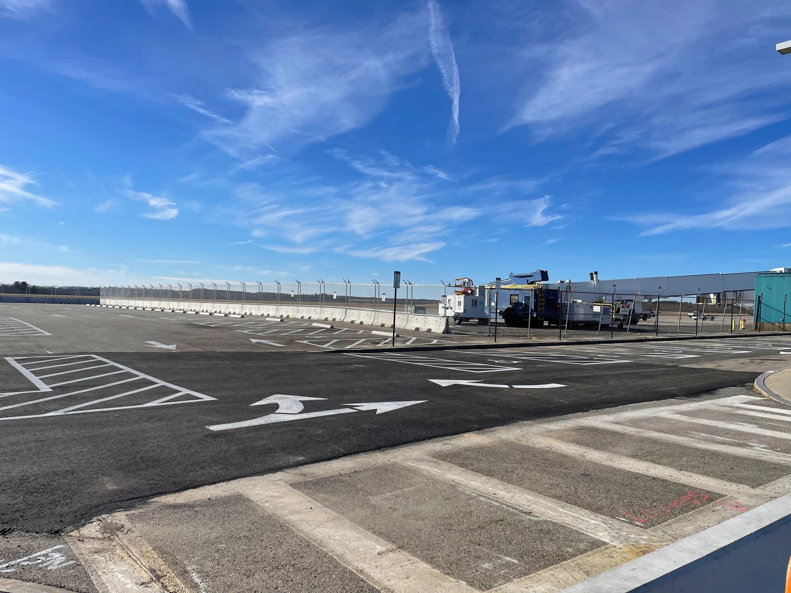 The parking renovation is nearly complete (photo by Christine Quirk)