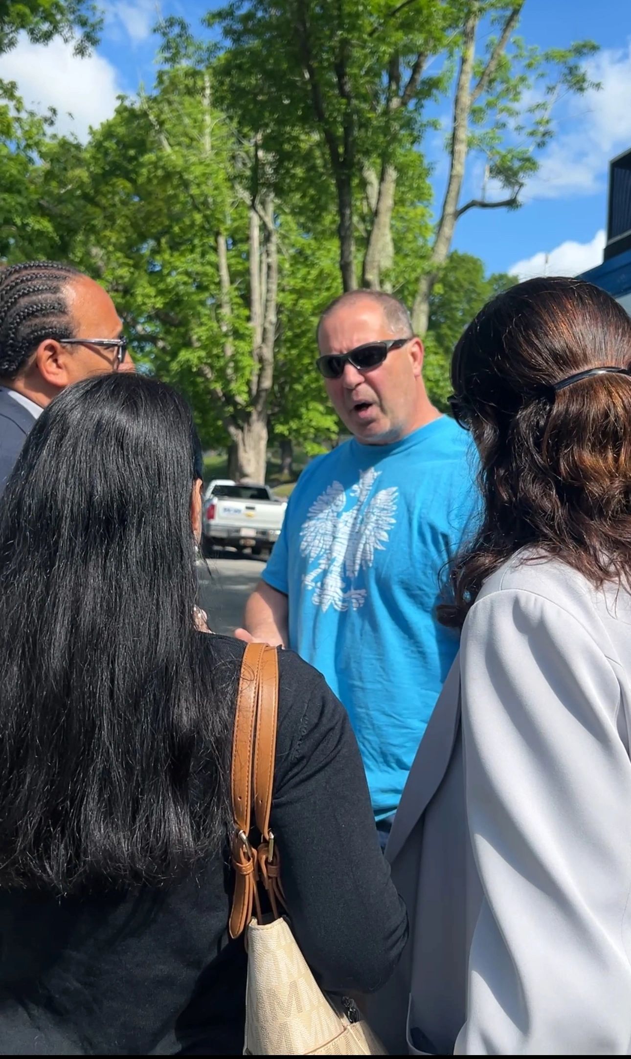 Worcester city officials say this man verbally harassed and threatened multiple elected leaders following the city’s Memorial Day ceremony at Hope Cemetery. His identity has not yet been confirmed (photo submitted)