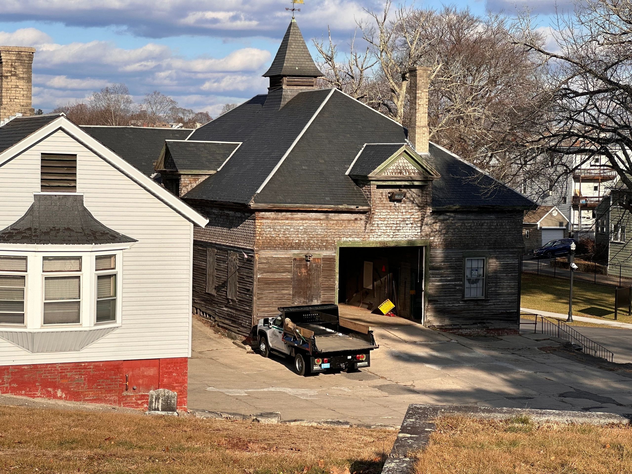 The barn at Hope Cemetery