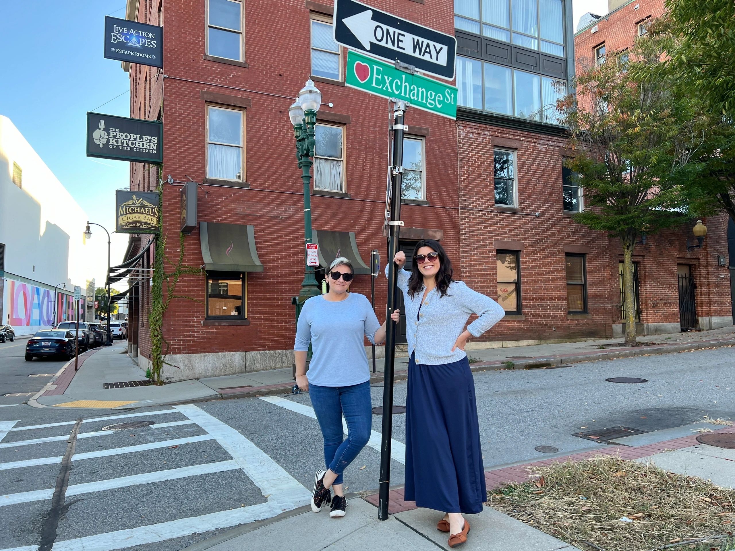 Jessica Walsh, owner of Worcester Wares (L) helped Stephanie Ramey (R) organize the End-of-Harvest Market (photo submitted)