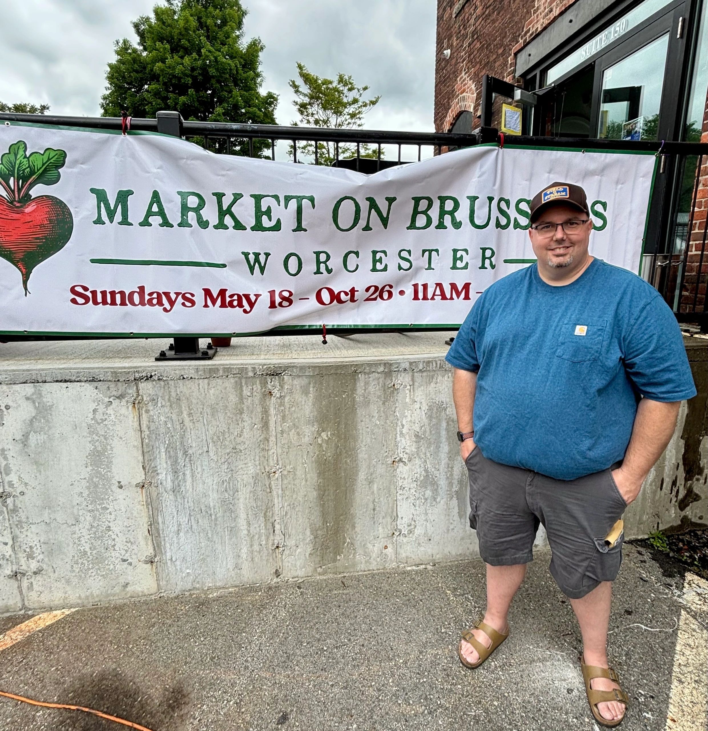 Owen Phipps was among the many happy customers at Market on Brussels (photo by Bill Doyle)