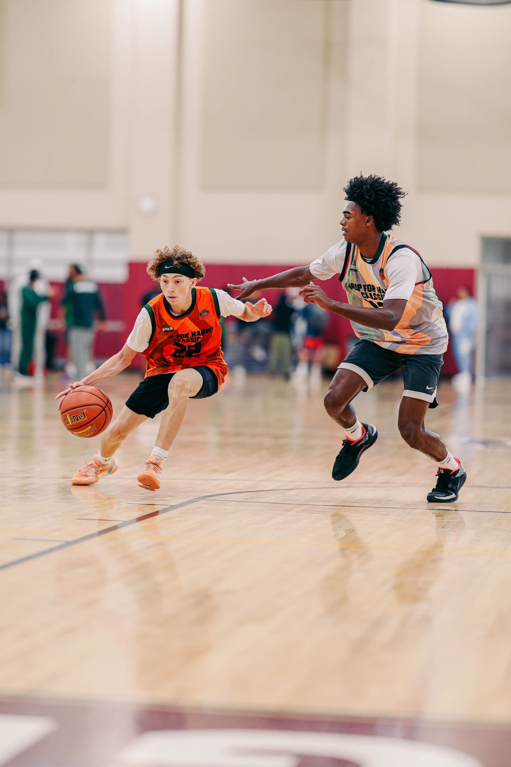 North’s Michael Mercado drives to the hoop against Doherty’s Josiah Bates (photo credit: Kyle Prue Photography)