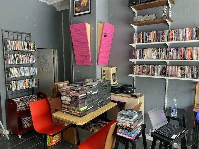 Rewind Videos & More is opening on June Street in Worcester Friday (Photo by Cara Berg Powers) 