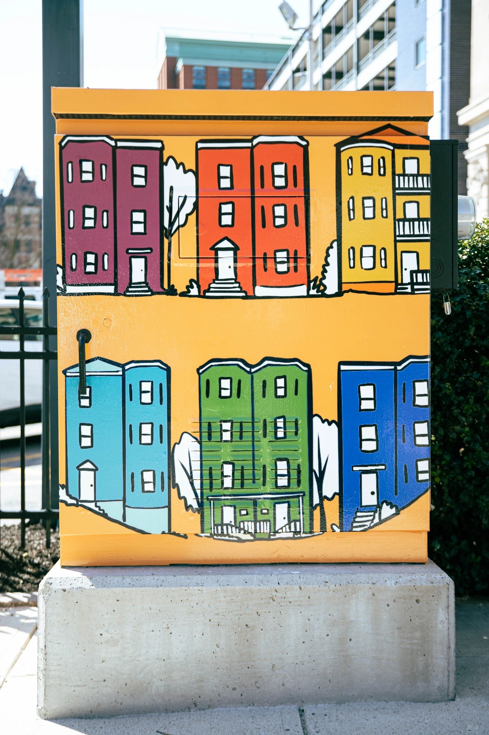 Each mini-mural was designed by a local artist or organization