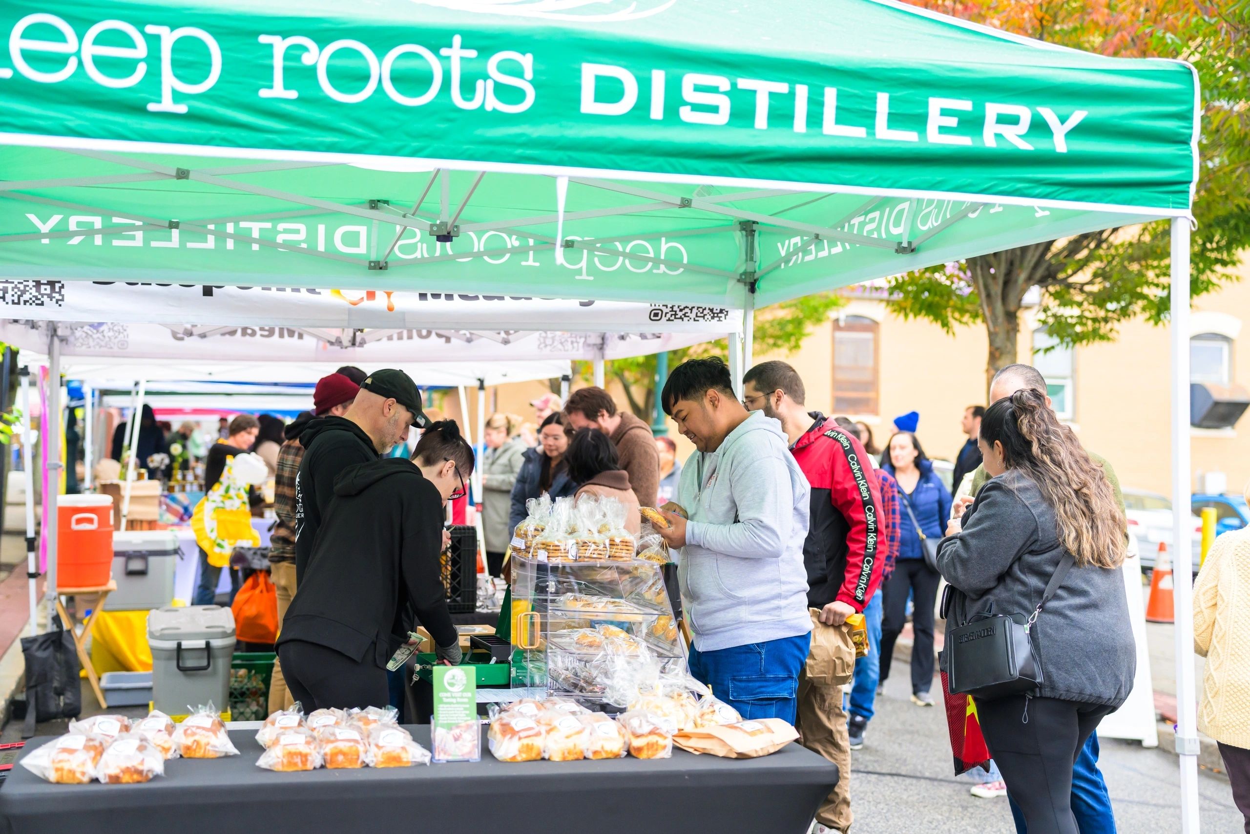 Deep Roots Distillery, based in Sturbridge, bringing: Breads, Savory pies, desserts, Spirits by the bottle, other prepared foods (photo courtesy)