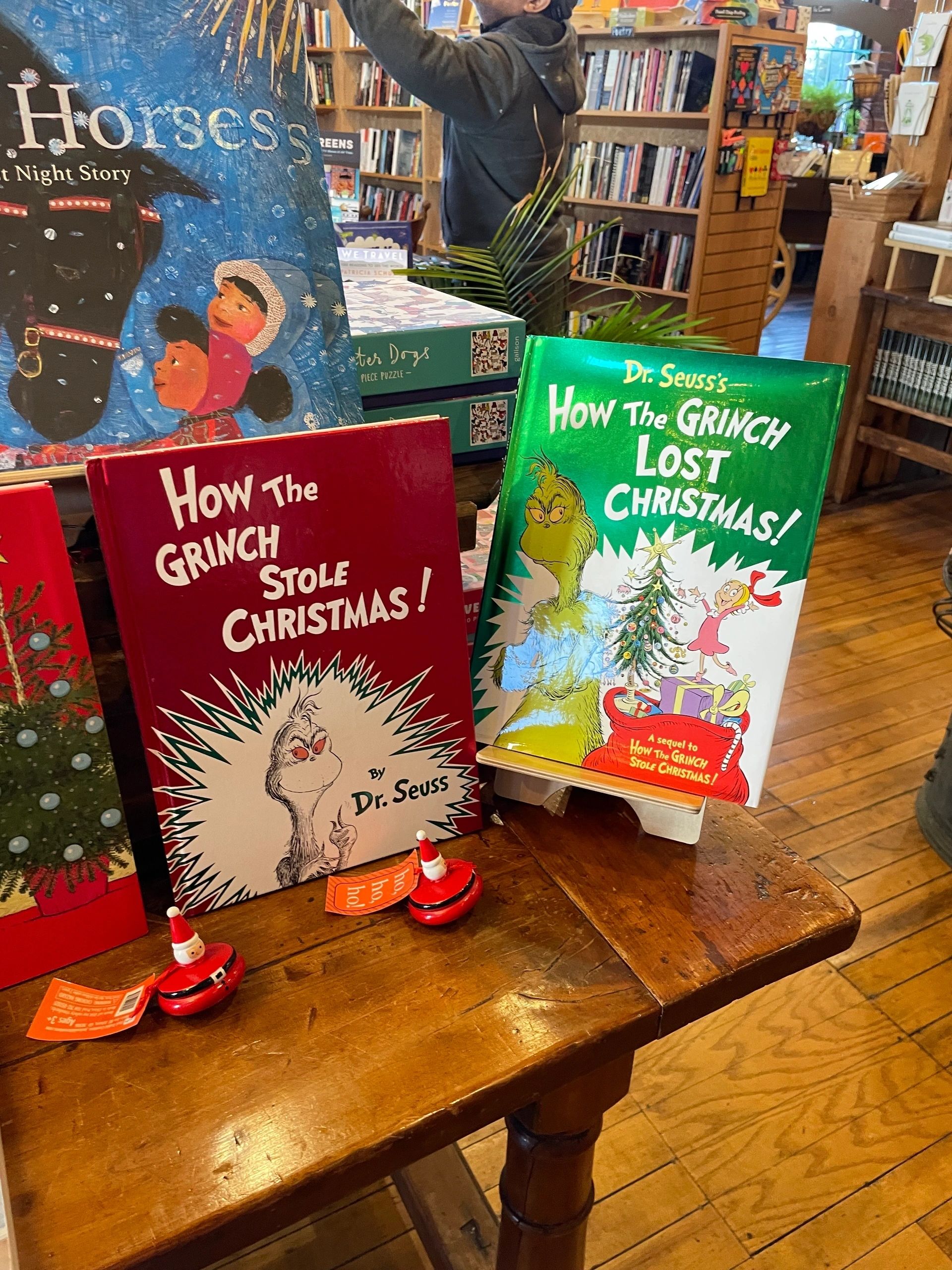 Christmas books at Tidepool Bookshop (photo by Christine Quirk)
