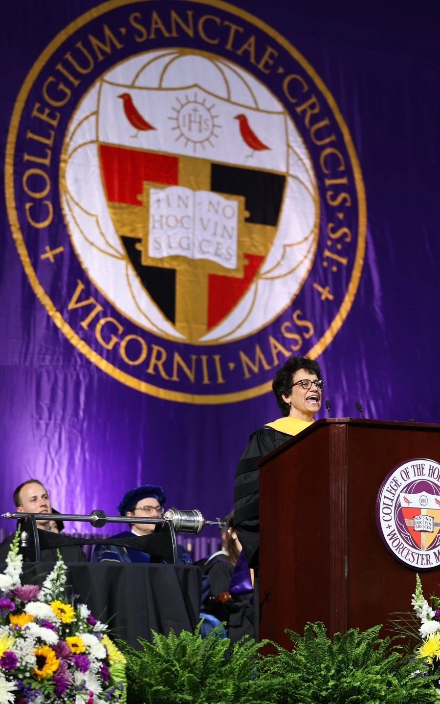 Commencement Speaker Dr. Linda LeMura (photo courtesy College of the Holy Cross)