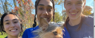 Rachel Nieminen and her dog Zeus