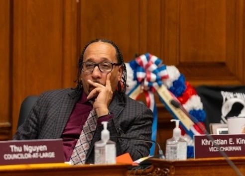 Khristian King announced his second bid for Worcester mayor (photo by Bromly Domingo)