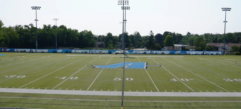 Assumption football partners with Nelson Place for mentorship