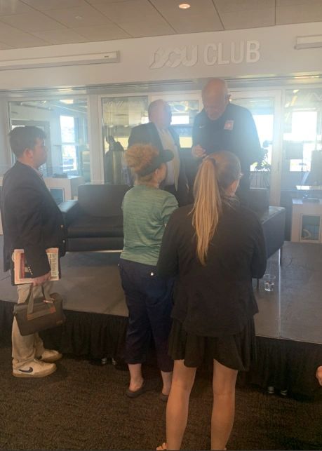 Joe Castiglione talked about surviving the devastating '86 World Series and the brutal season that followed with the Boston Red Sox (photo by Bill Ballou)