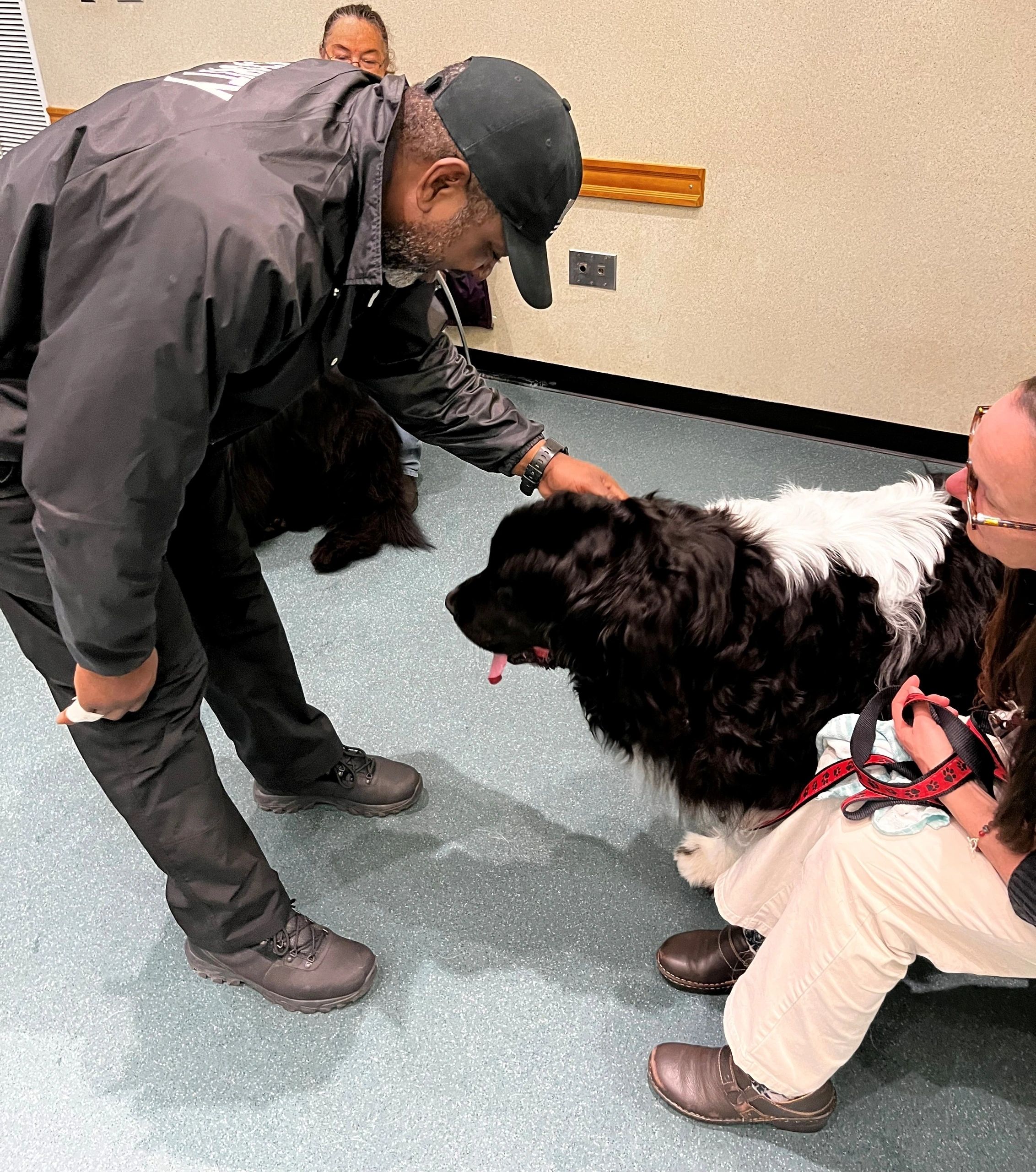 Sawdust the dog works the charm at WPL (photo submitted)
