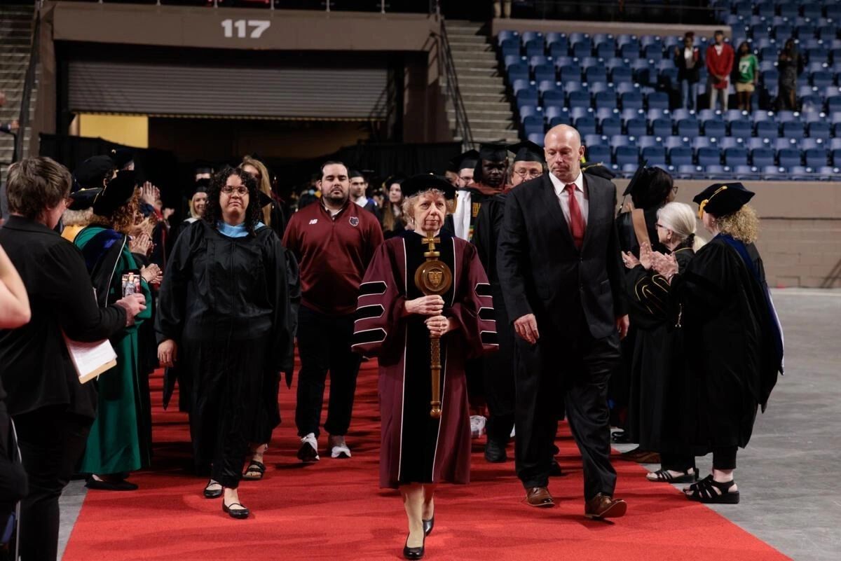 Retiring President Mary Lou Retelle was honored at Anna Maria's 76th commencement (photo credit: Anna Maria College)