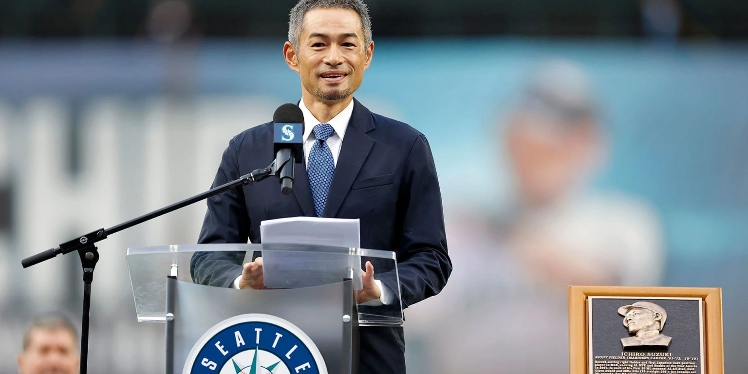 Ichiro Suzuki was inducted into the Mariners Hall of Fame in 2022 (photo credit: MLB.com)