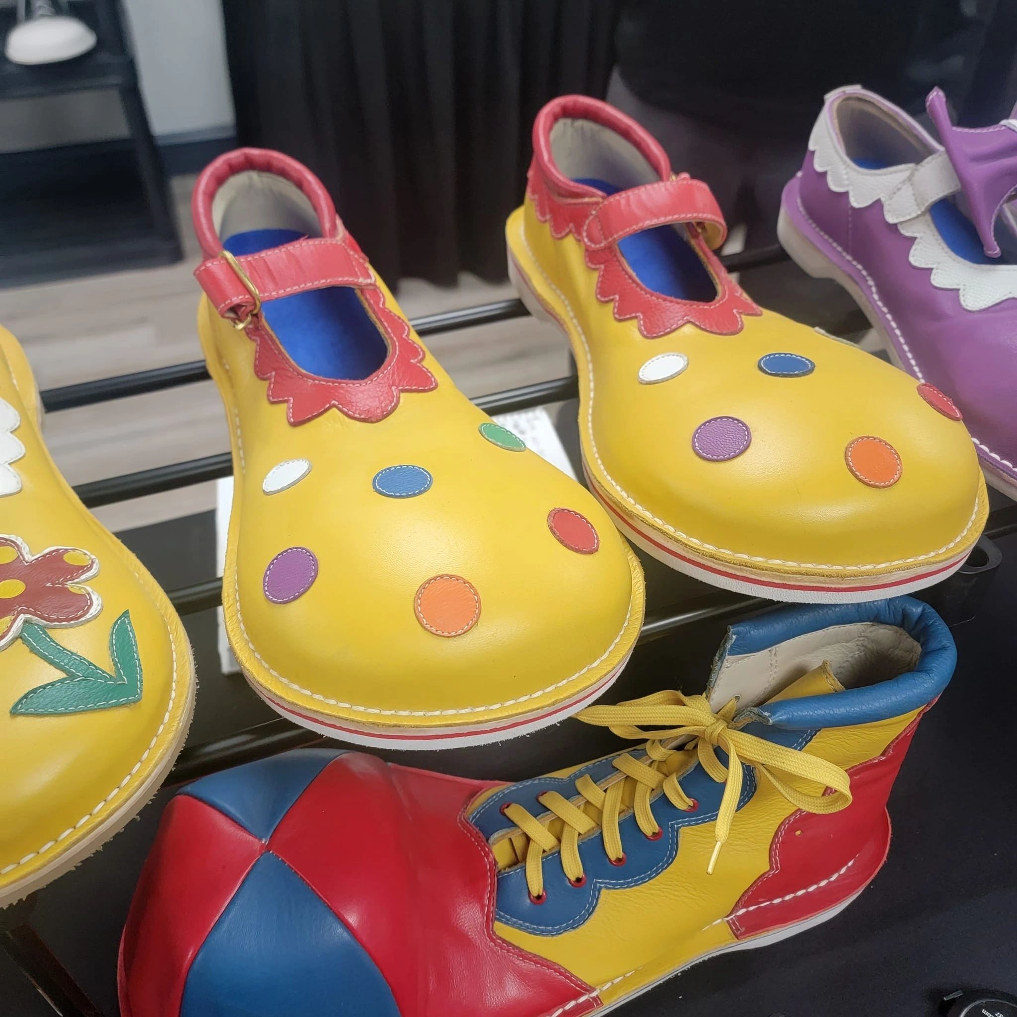 Shoes are an important part of the clown outfit (photo by Kristy Collins)