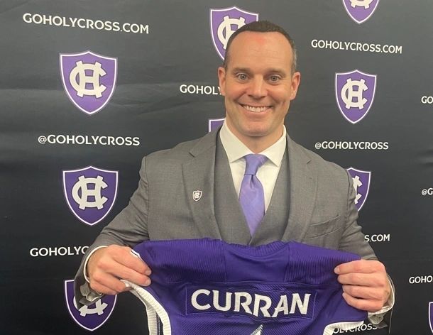 New Holy Cross football coach Dan Curran (photo by Bill Doyle)