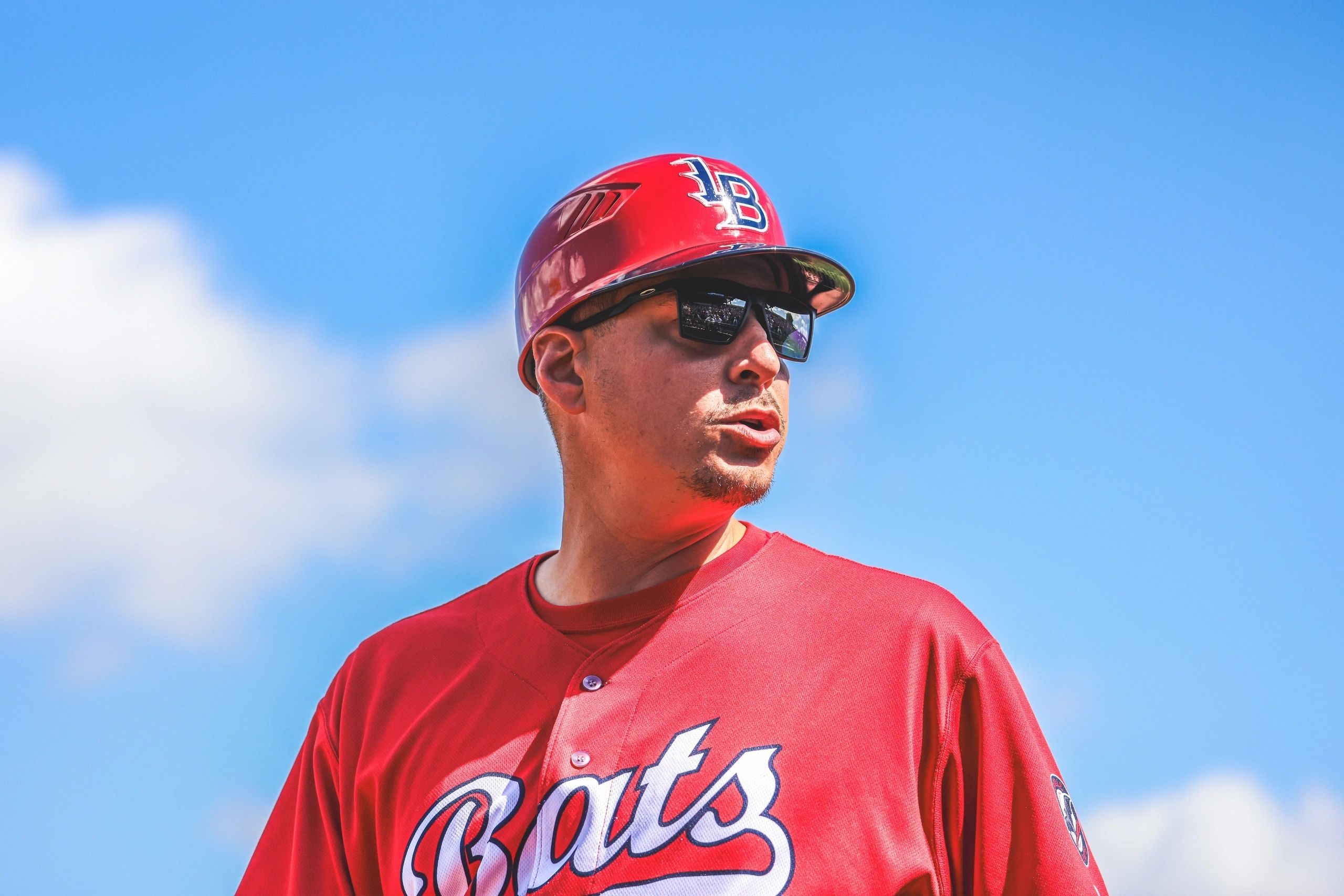 Bryan LaHair coaches the Louisville Bats currently (photo by Anna Rouch/Louisville Bats)
