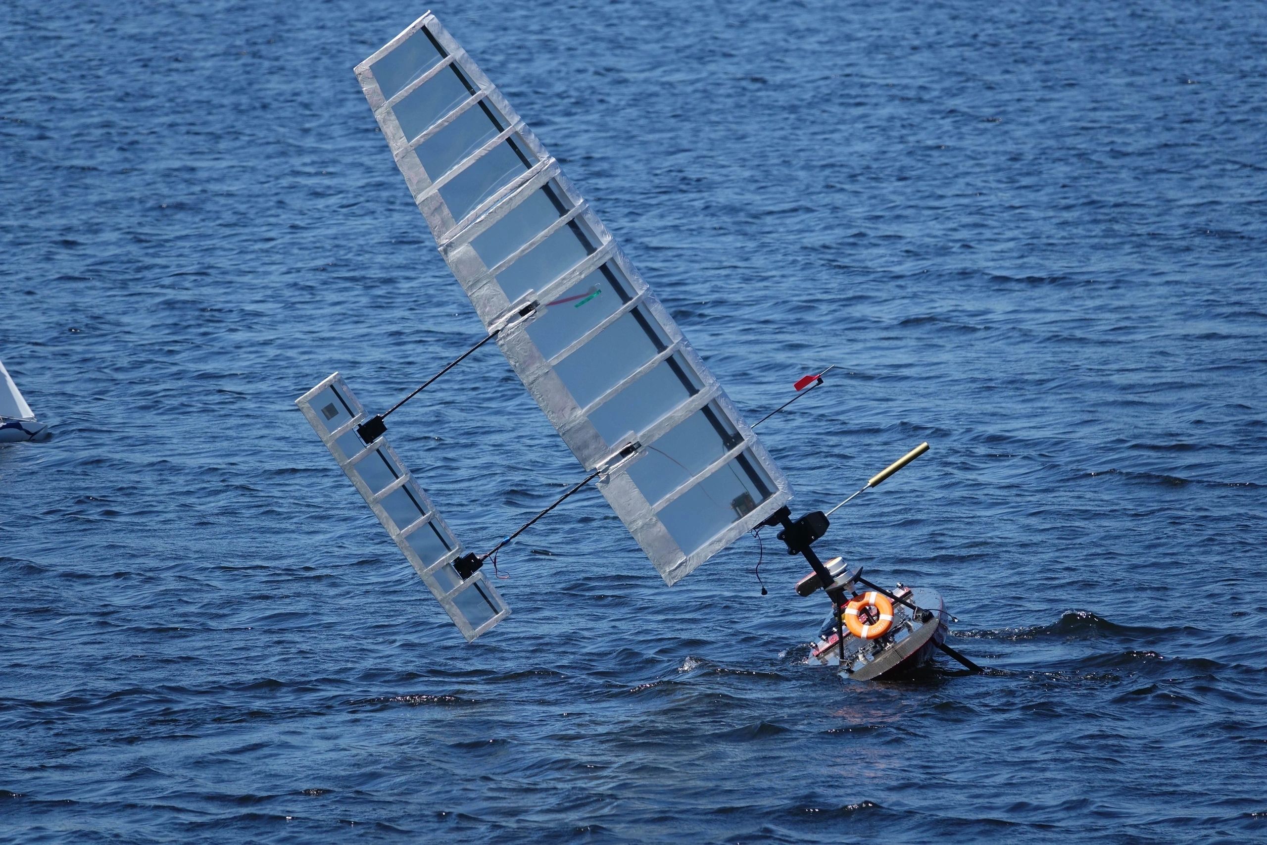 WPI's boat proved victorious in this year's SailBot (photo courtesy WPI)