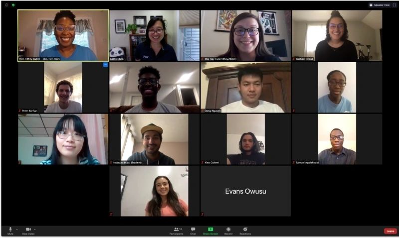 The first cohort of GMC scholars started WPI over Zoom in the Fall of 2020 (photo courtesy WPI)