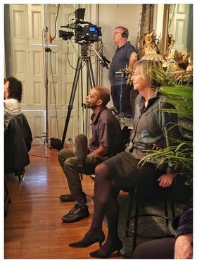 C-SPAN film crew captures Preservation Worcester's "Life and Times of Andrew Haswell Green" (Photo by Pat Glennon)