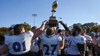 Holy Cross Crusaders nabbed the coveted Crusader-Ram cup over the weekend (photo via Holy Cross College Athletics)