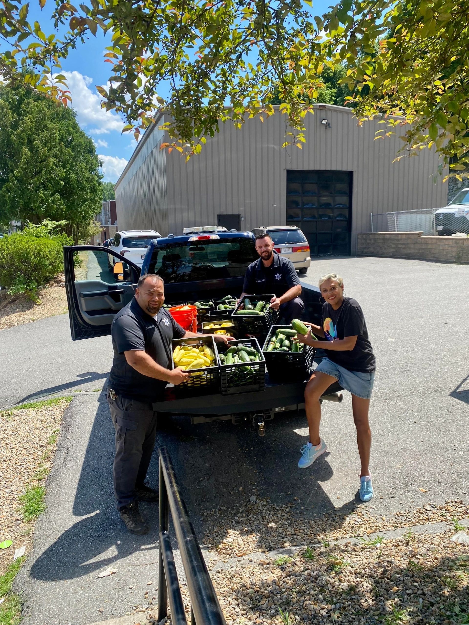 Worcester County Sheriff’s Office staff deliver fresh organic produce from the Sheriff’s Office’s Organic Farm to the El Buen Samaritano Food Program Inc. [EBS] (photo submitted).