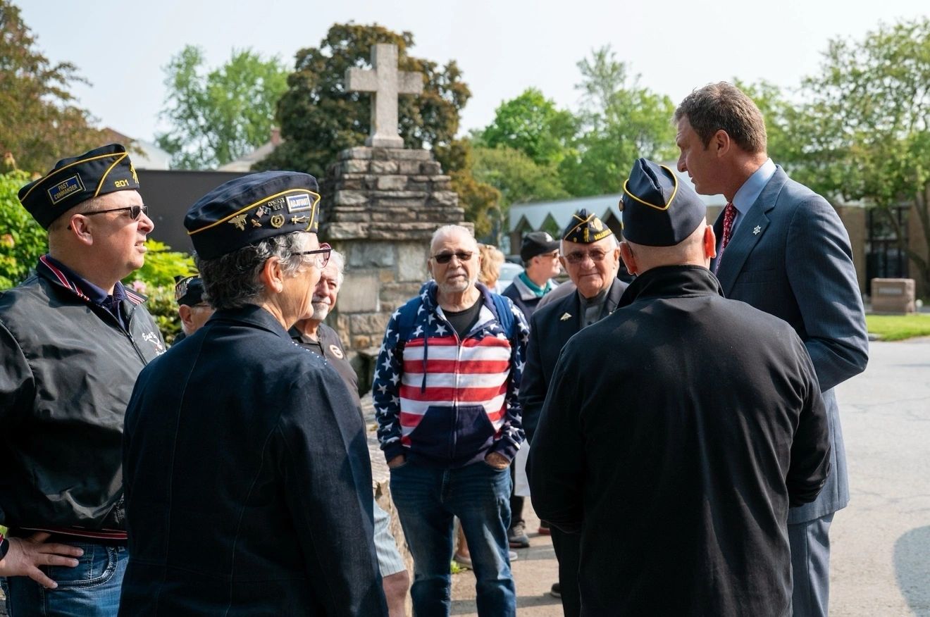 Sheriff Evangelidis speaks to the members of the East Side Post 201 American Legion at last year's ceremony (photo courtesy).