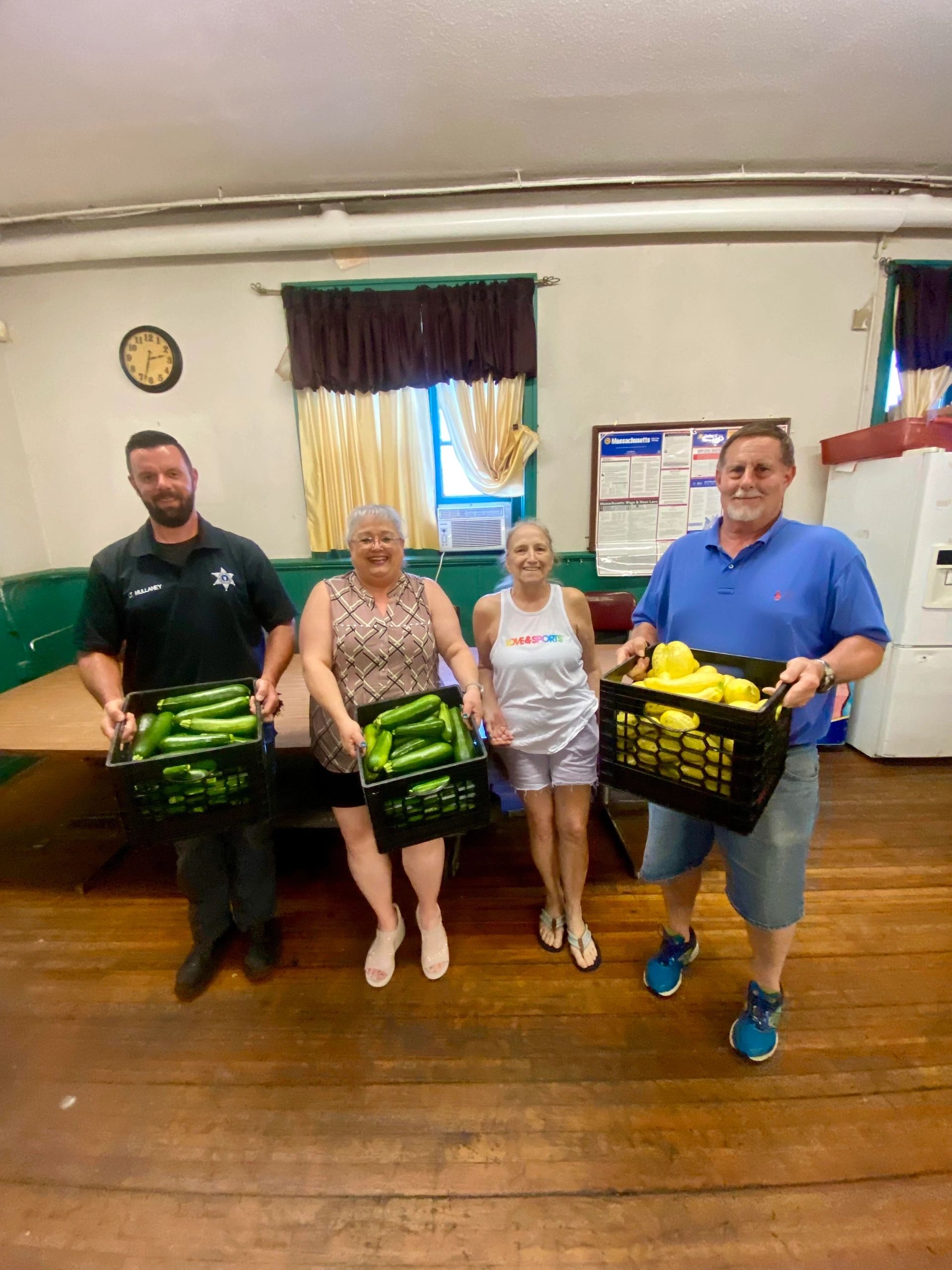 Worcester County Sheriff’s Office staff deliver fresh organic produce from the Sheriff’s Office’s Organic Farm to the Quinsigamond Village Community Center Food Pantry (photo submitted)