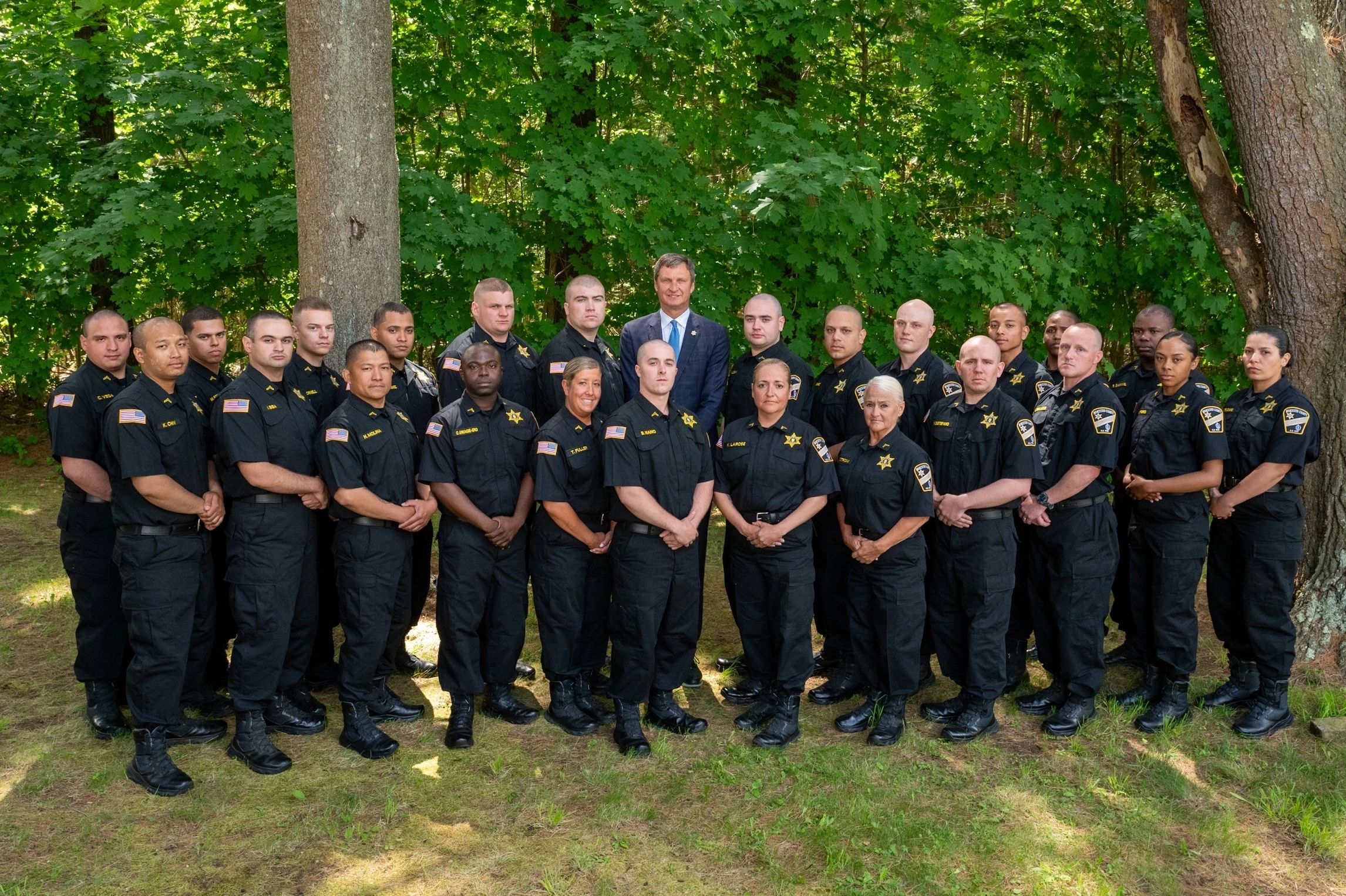 B.R.T.A. #61 poses with Sheriff Evangelidis to close out the graduation ceremony (photo courtesy)
