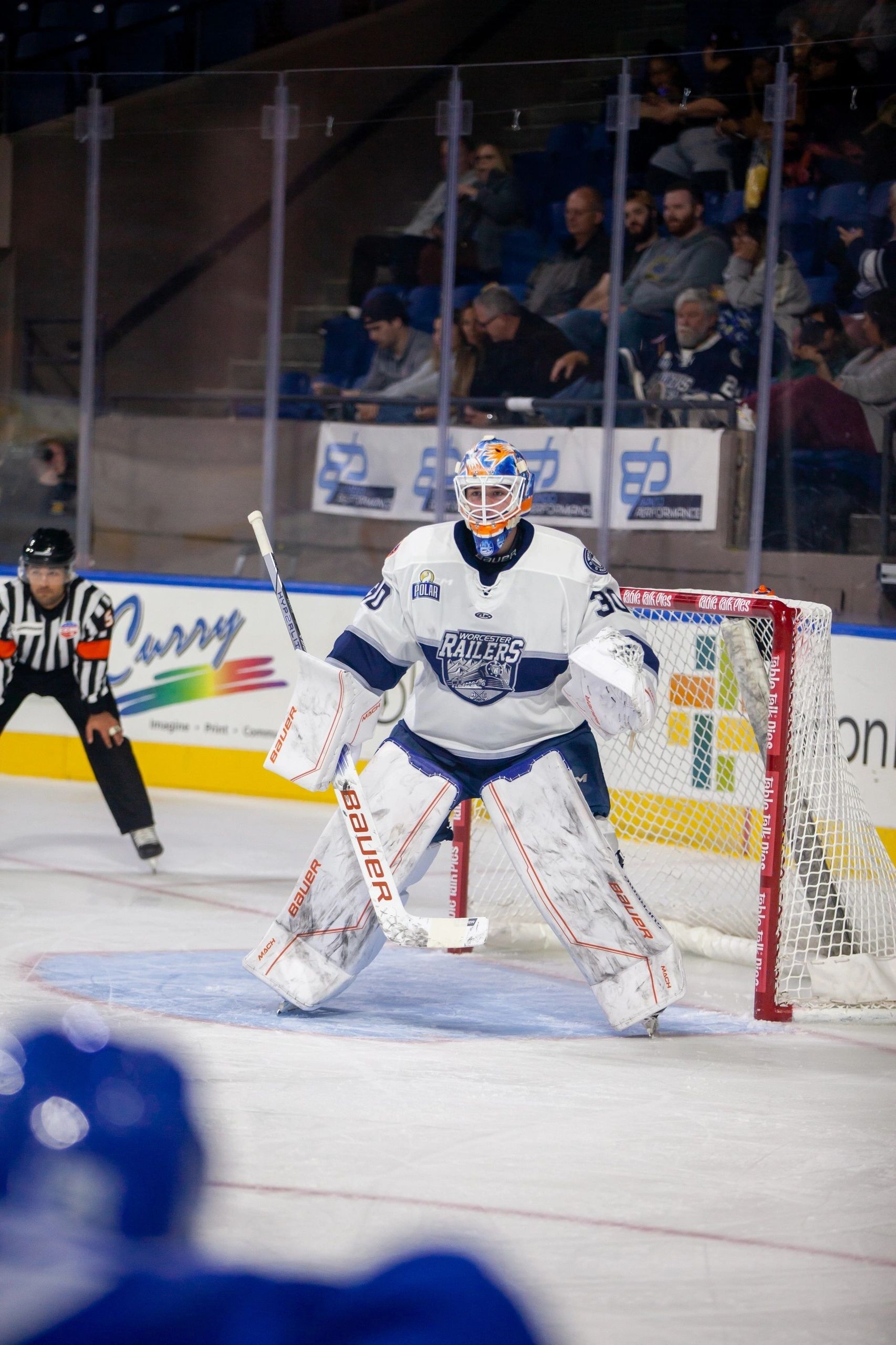 Lennox is the second-youngest goalie to play for the Railers (photo by Ben Schenck)