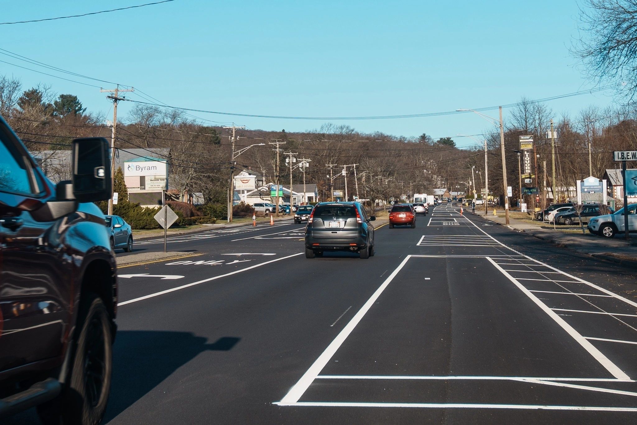 The newly-configurated Mill Street in Worcester (photo via City of Worcester)