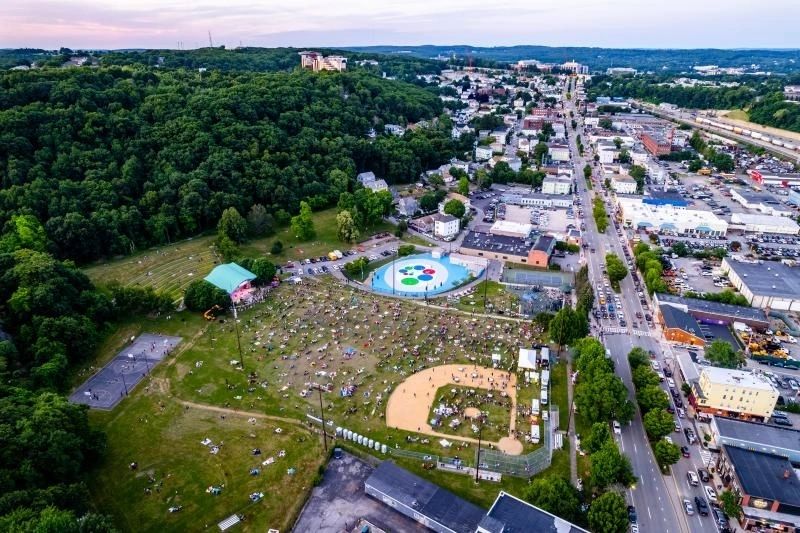 Aerial view of East Park (photo via Discover Central MA)