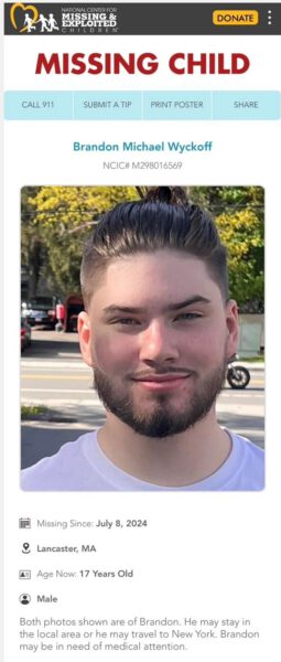 Lancaster teen missing; may be in Worcester