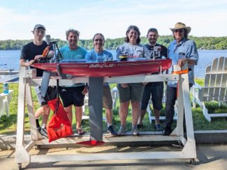 The WPI team designed a new carbon fiber hull