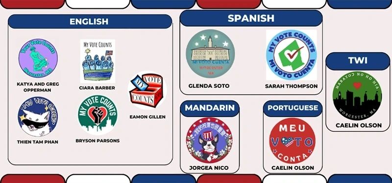 Local artists reimagine voter stickers with “Create the Vote”