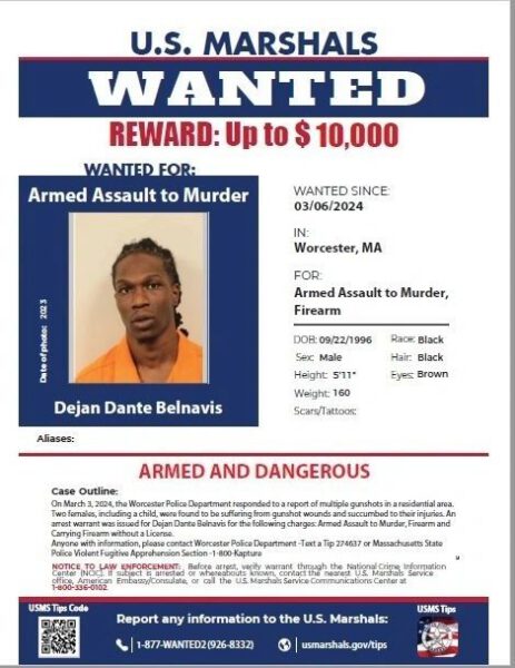Reward $10K for info leading  to suspect in Worcester homicide