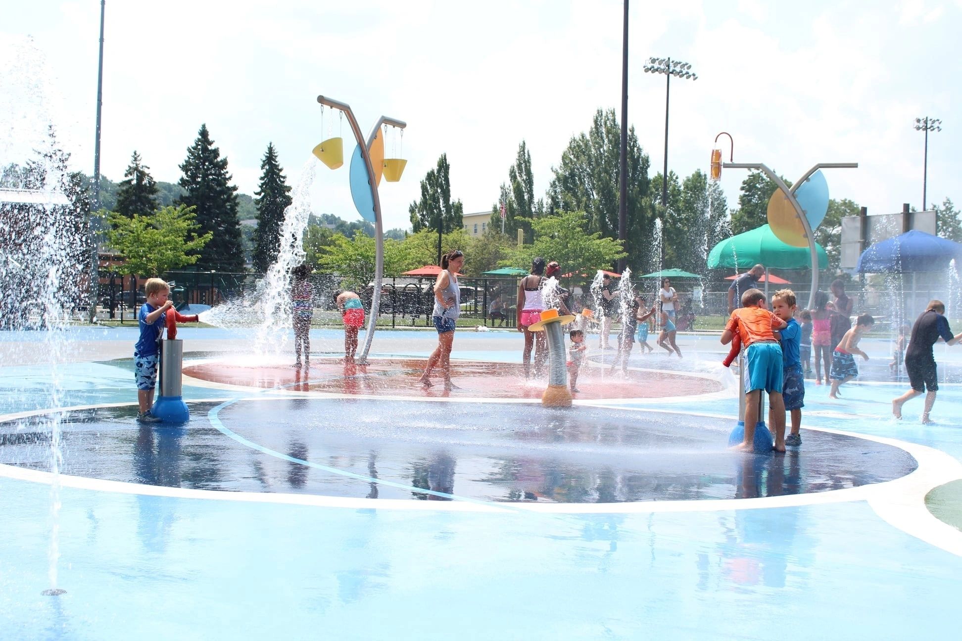 The spray park at East Park is one of two open in the city (photo credit: City of Worcester)