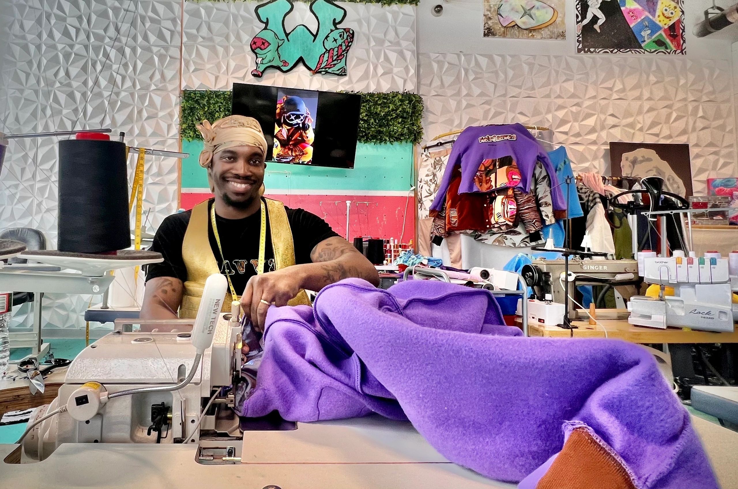Emmanuel "Q" Qlynton Carboo said he opened the shop because so many people were asking where they could buy his custom designs (photo via @bonagstudios)