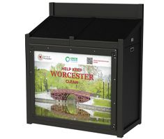 Rendering of the WooBox with art splashed upon it (photo credit: City of Worcester)