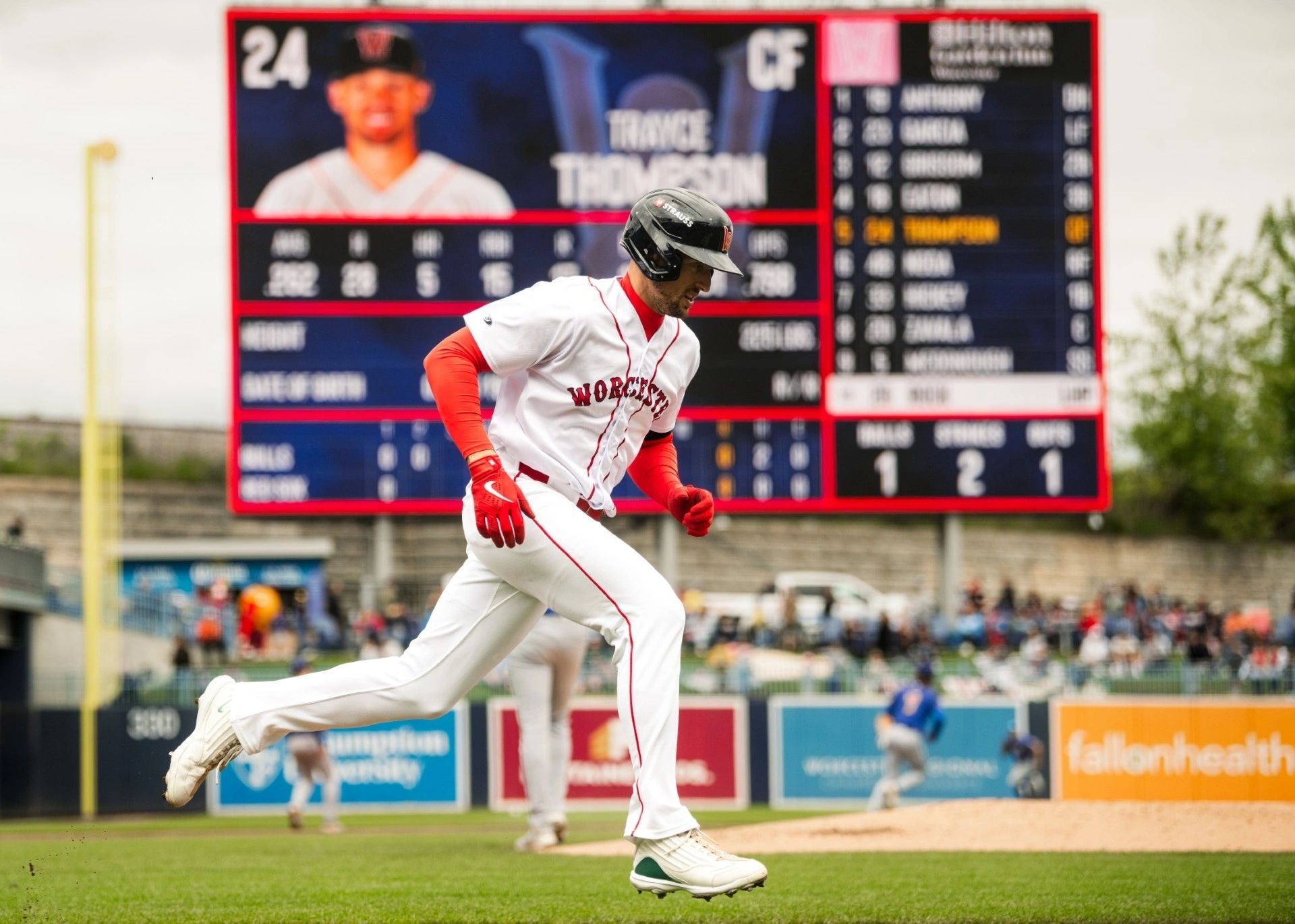 Trayce Thompson is batting .300 for the nine games (photo credit: WooSox)