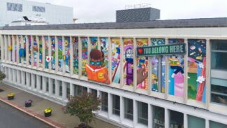 The installation 'You Belong Here' was designed by Worcester artist Sharinna Travieso and was shaped through workshops with Creative Hub Worcester (photo courtesy)
