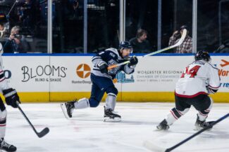 Defenseman Matt Stief scored the Railers first goal of the season (photo credit: Ben Schenck)