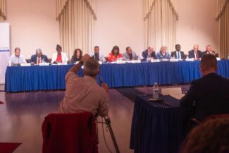 Twelve candidates are vying for six at-large seats (photo credit: Steve Smith)