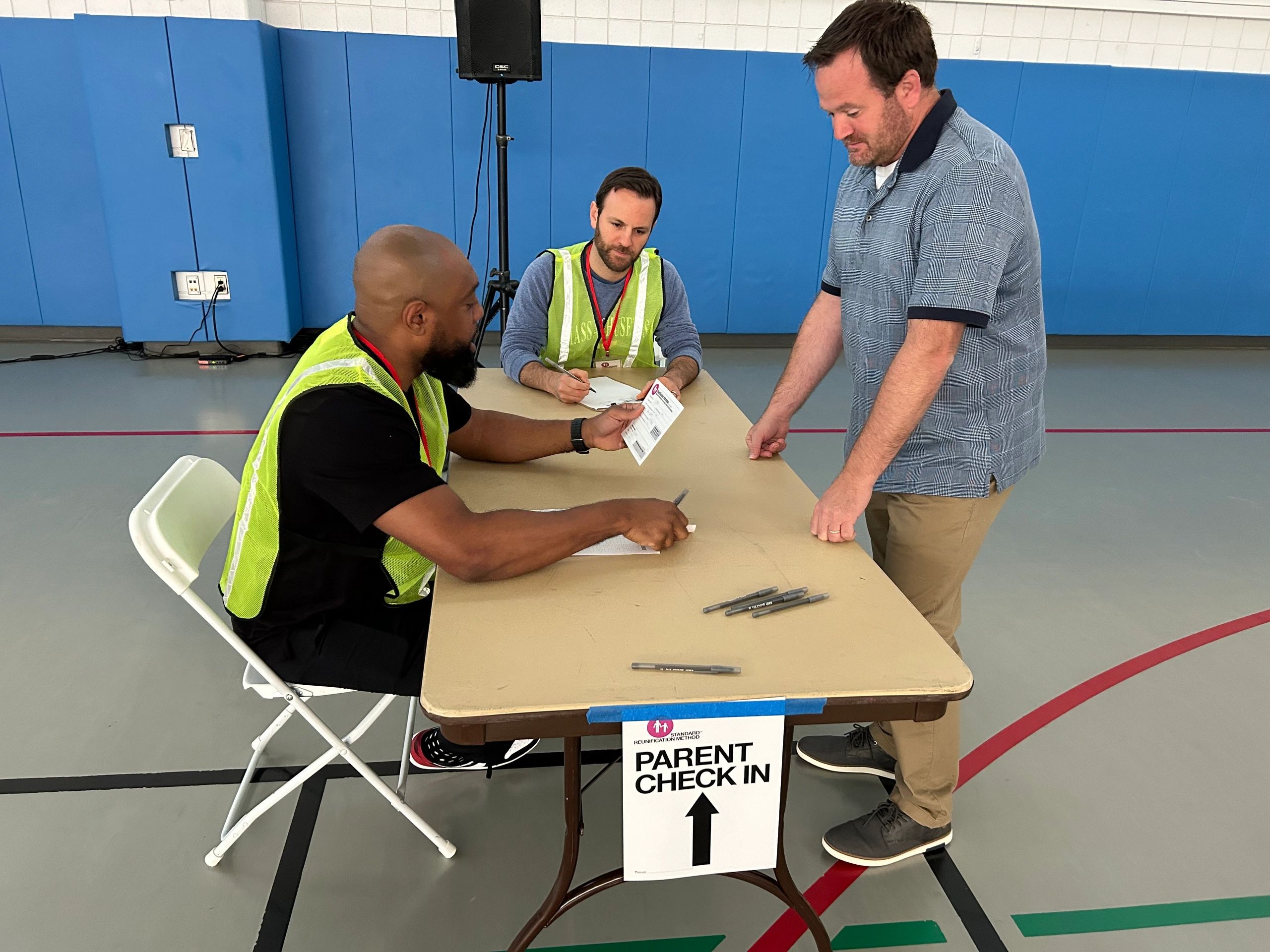 School principals and district department directors train in the event of a school evacuation (WPS photo)