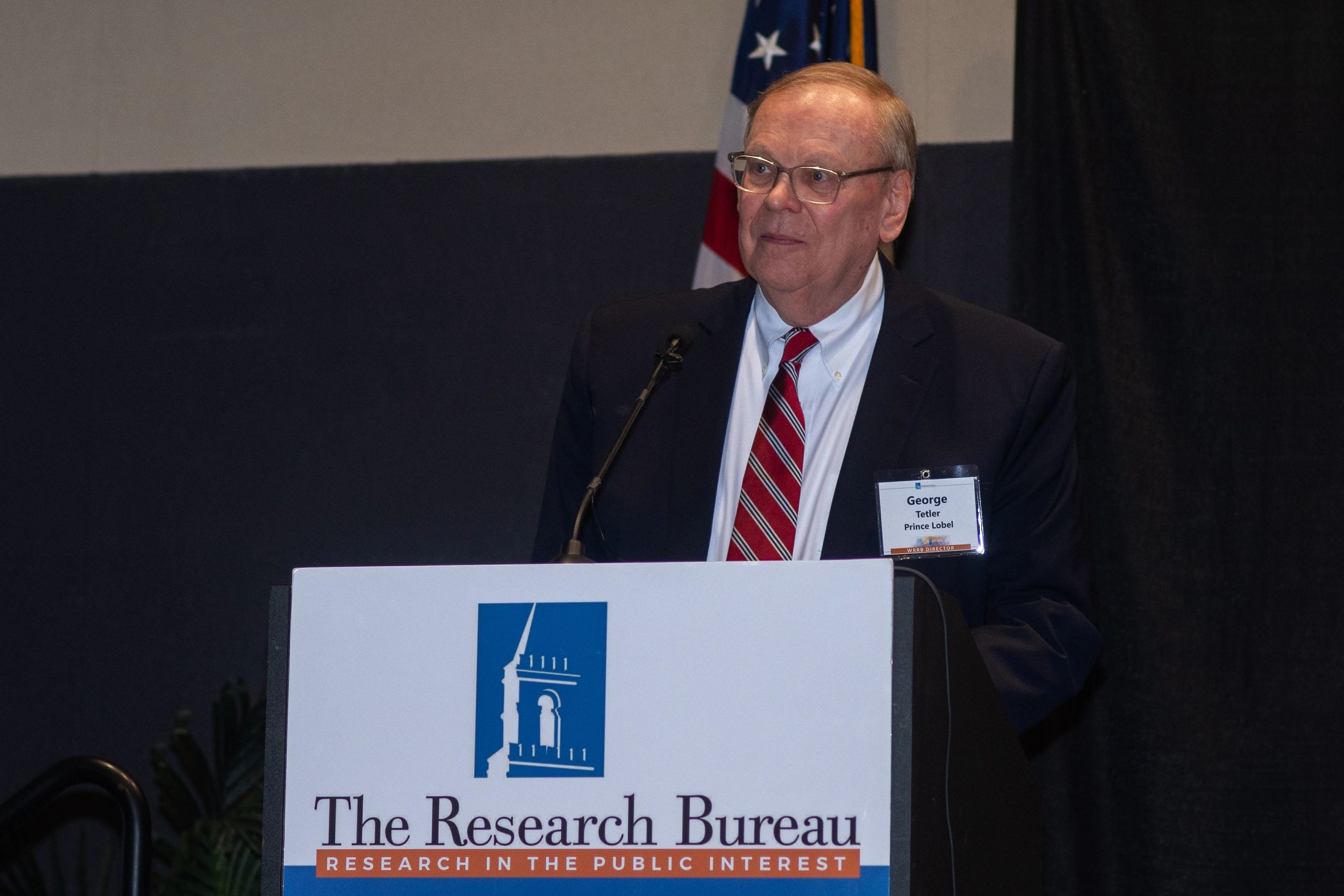  Worcester Regional Research Bureau founding member spoke about what was happening in Worcester in 1985, and how the bureau was formed by local business leaders (photo by Steve Smith)