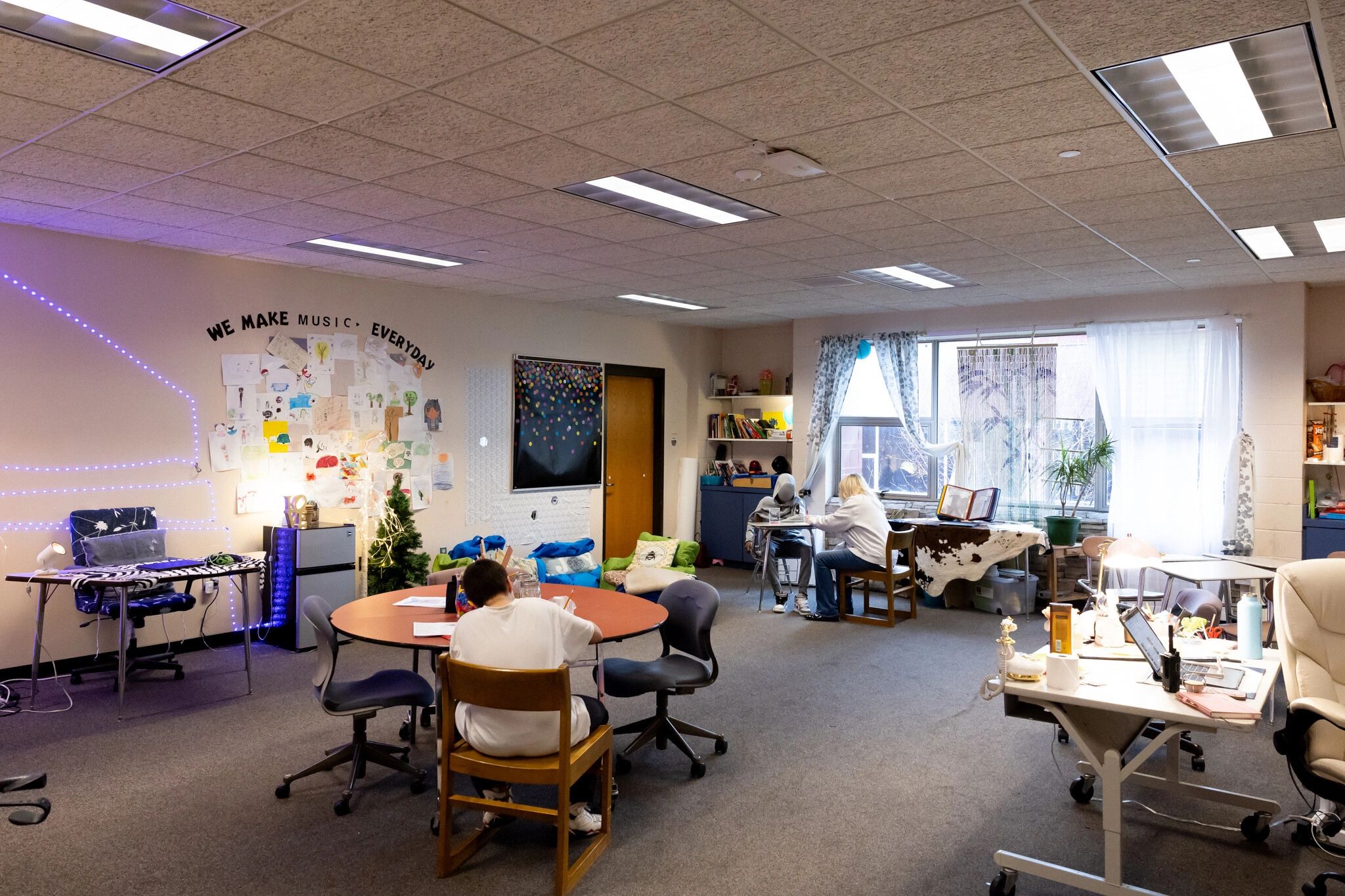 The district’s wellness room model emphasizes calming environments and short, guided resets to help students re-engage with learning (photo credit: WPS)